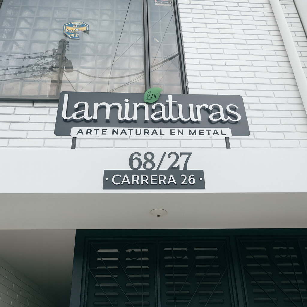 Tu aviso personalizado en metal